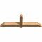 Ekena Millwork Eugene Smooth Timber Gable Bracket, Western Red Cedar, 48"W x 16"H x 3 1/2"D x 3 1/2"F, 8/12 Pitch GBW048X16X0404EUG00SWR - alternate 3